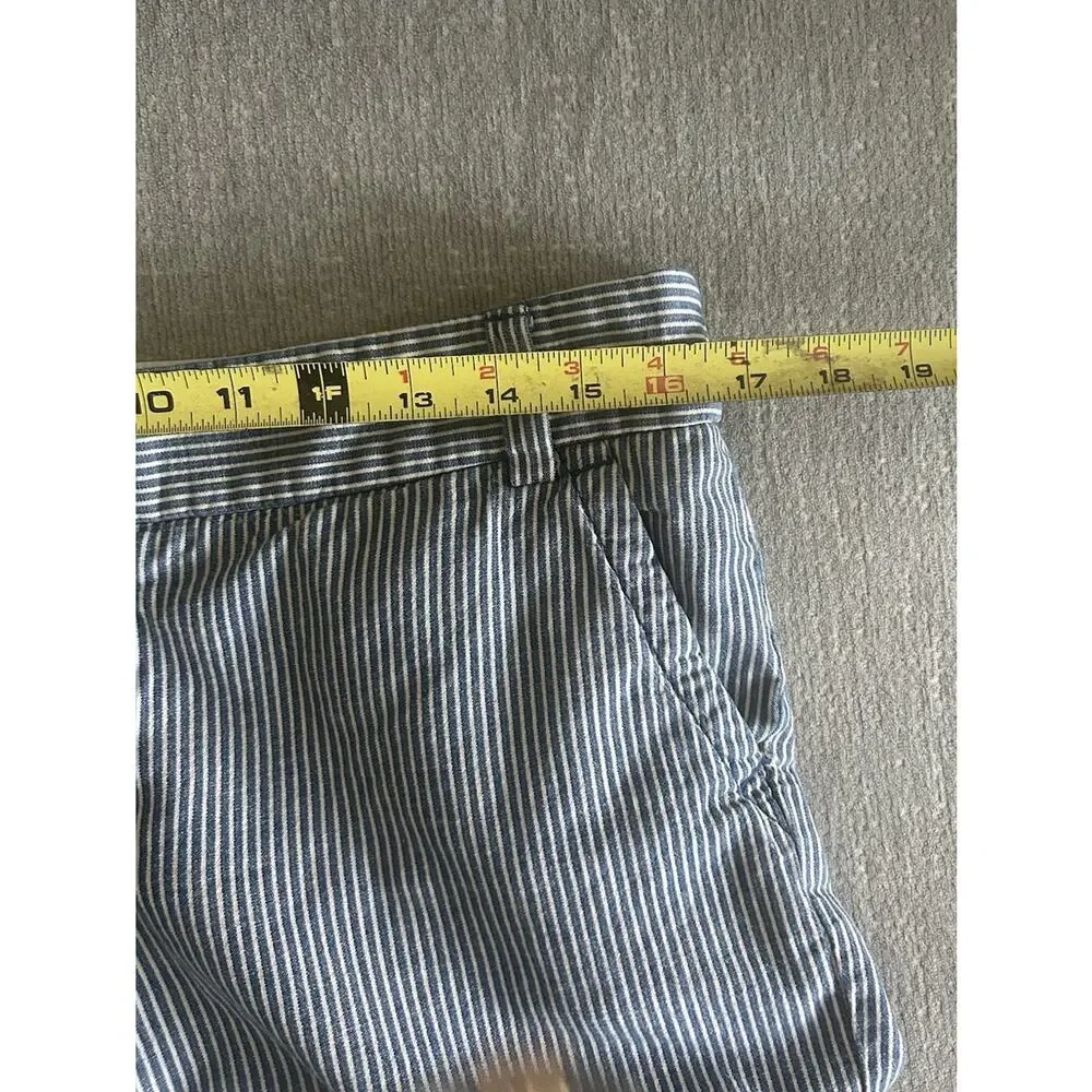 J Crew Stripped Coastal Nautical 90’s Shorts Size 10 Summer Preppy Classic - Picture 7 of 10